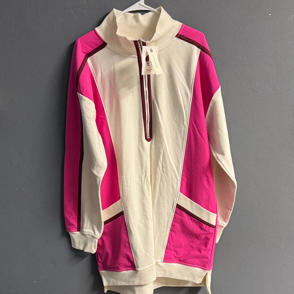 Women's Pink and Cream Jacket Dress